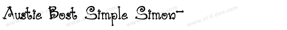 Austie Bost Simple Simon字体转换